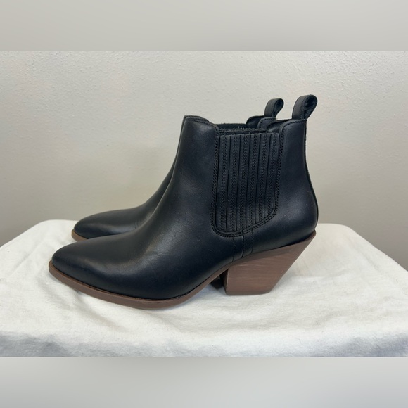 Patina black leather Chelsea boots womens size 7 Elegant Black Ankle Booties - Picture 4 of 9